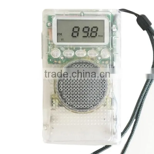 transparent AM FM radio