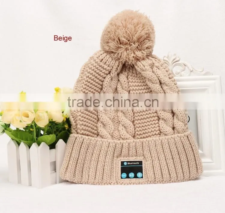 Bluetooth music Hat,Winter warm keep Knitted Cap with Wireless Stereo Headphone answer call