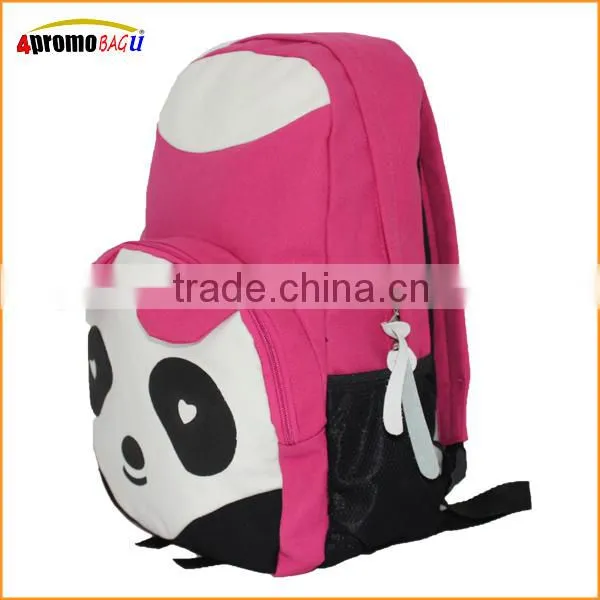 Fashion cool designer panda canvas backpack