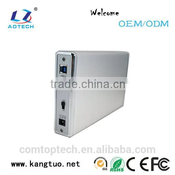 2014 New design 3.5 inch SATA/USB2.0/USB3.0 ethernet hdd enclosure