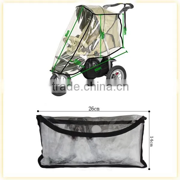 2015 high quality best selling good plastic rain cover for baby pram