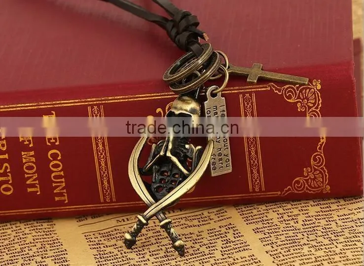customized design leather necklace