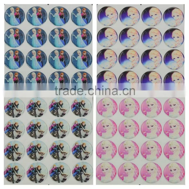 Funny heart-shaped custom epoxy sticker 3m epoxy sticker for decoration or children