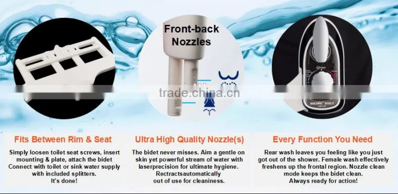 Non electronic toilet seat bio bidet