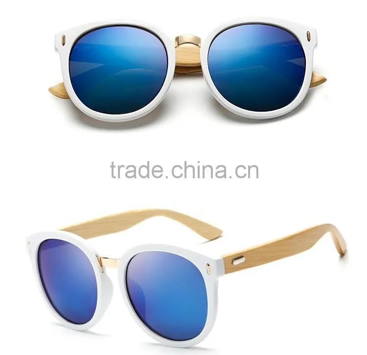 free sample high quality round PC frame bamboo wooden sunglasses china manufacture