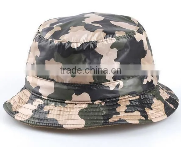 funny outdoor camo bucket hat for sale 100% polyester waterproof custom camouflage bucket hats
