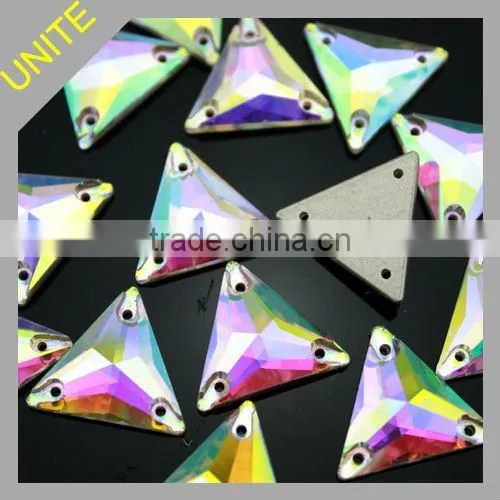 Triangle sew on rhinestones U3270