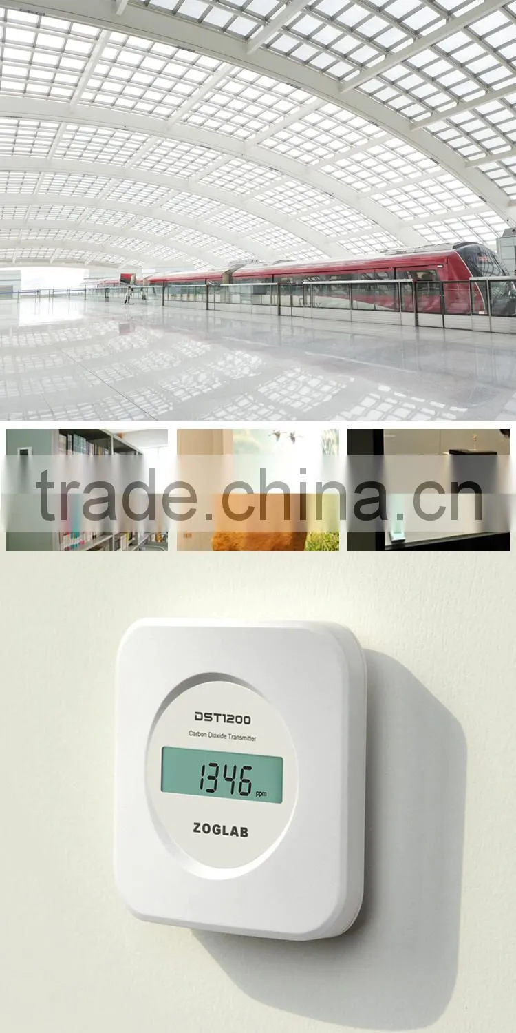 NDIR Sensor Carbon Dioxide Gas Flow Detector Optical Transmitter Price 0~10000 ppm CO2 Transmitter