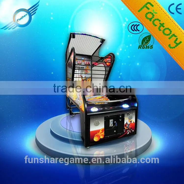 2014 indoor arcade coin operated basketball redemption game machine