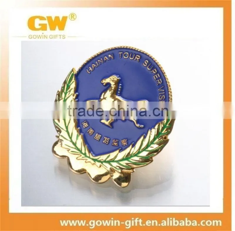 Wholesale custom metal alphabet letter lapel pin badge
