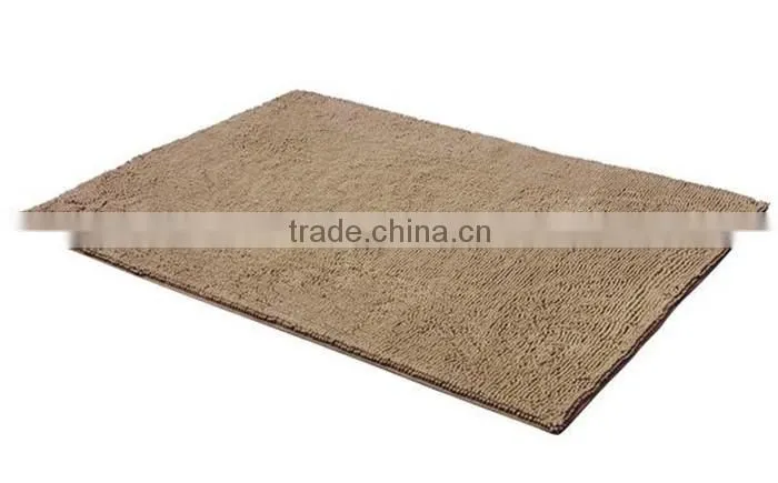 short pile microfiber chenille bath rug