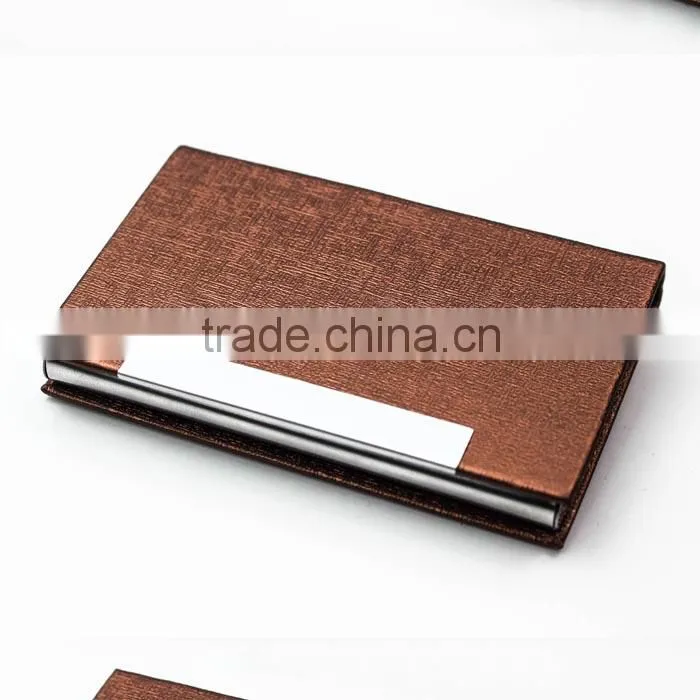 PU leather business name card holder with customizing brand label