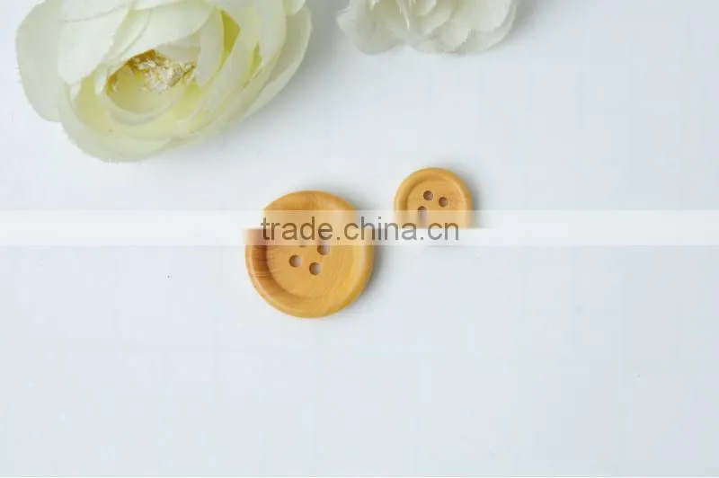 environmental natural 4 holes poplar wood buttons