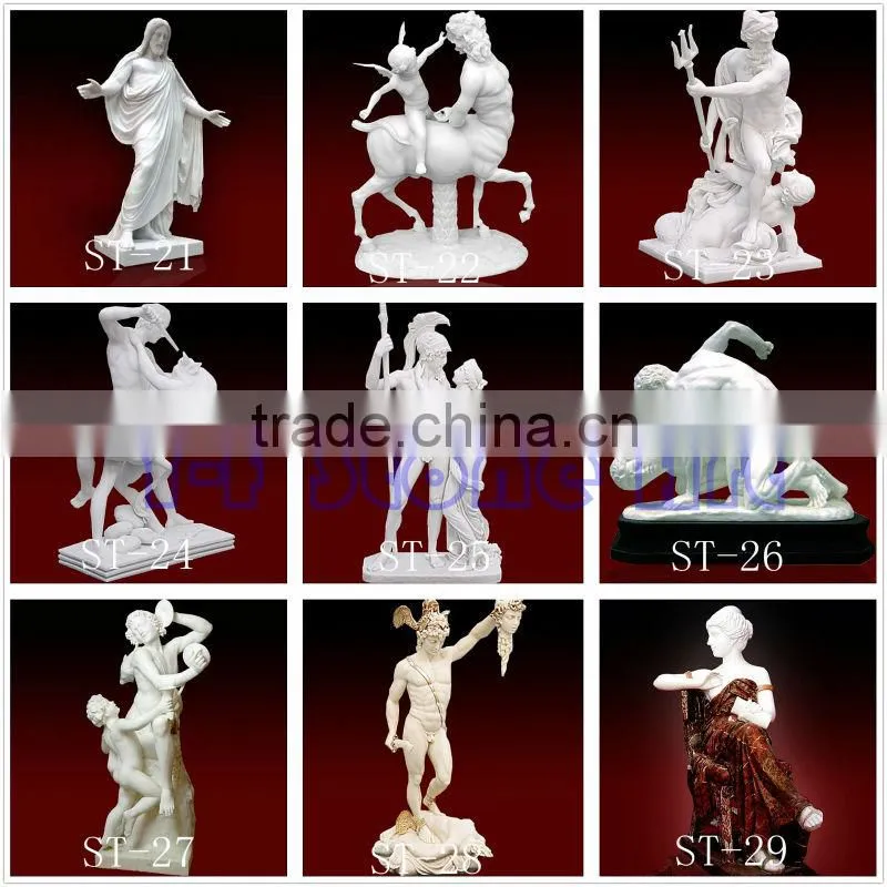The Greece myth marble art carved Apollo bath and 4 maid statue sculpture