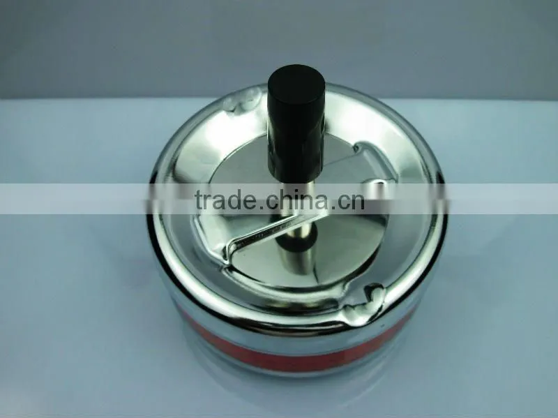 crystal rhinestone metal round ashtray