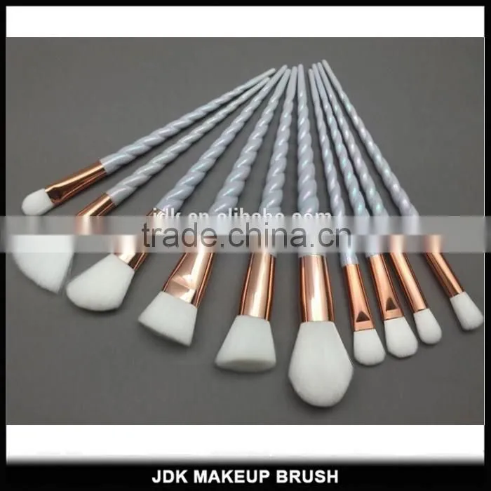 Beauty cosmetic brush set of 10 Customize Unicorn shape makeup brushes
