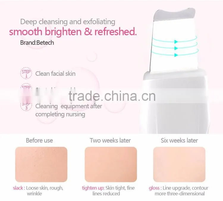 Small portable Multi-function ultrasonic facial equipment iontophoresis ion beauty device