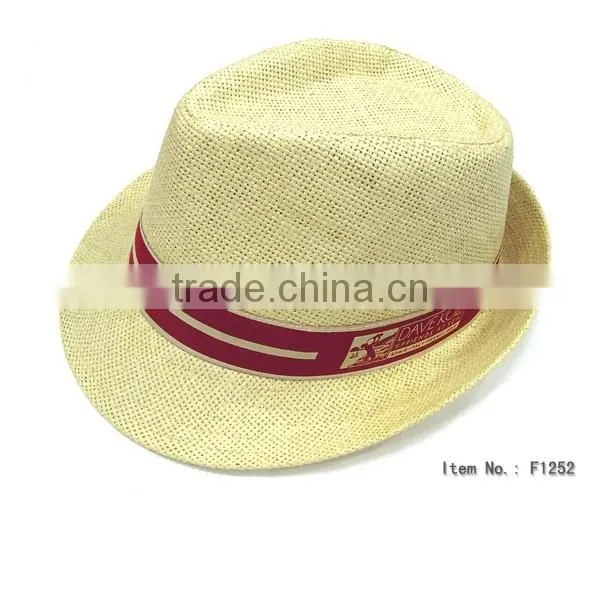 Cheap Paper Straw Fedora Hat