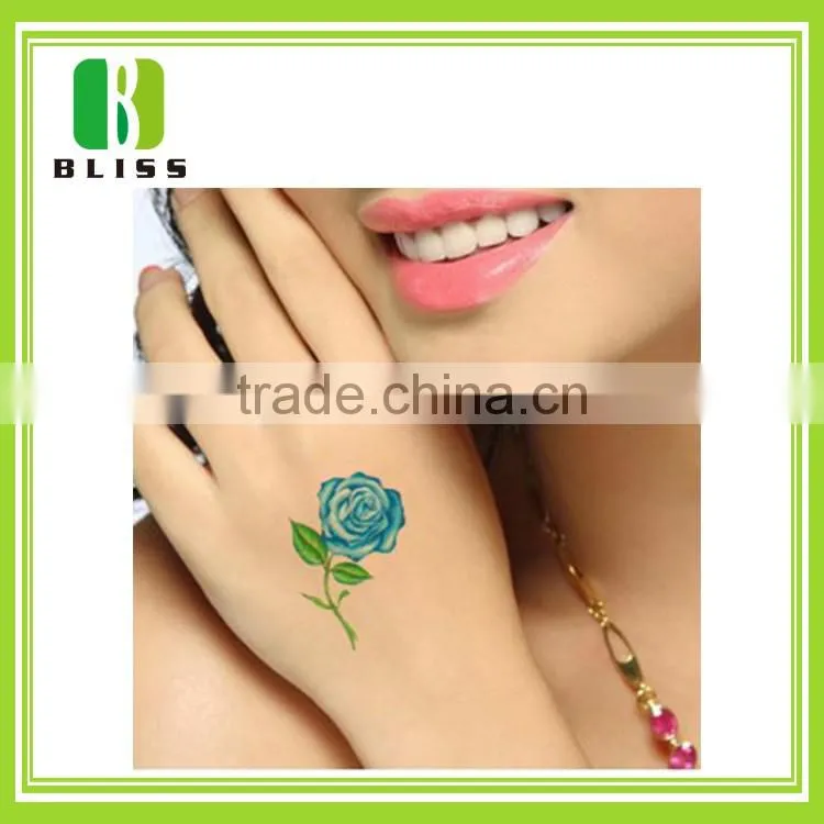 Non-toxic fashion custom metallic body sticker water transfer colorful body decorative bulk temporary tattoo