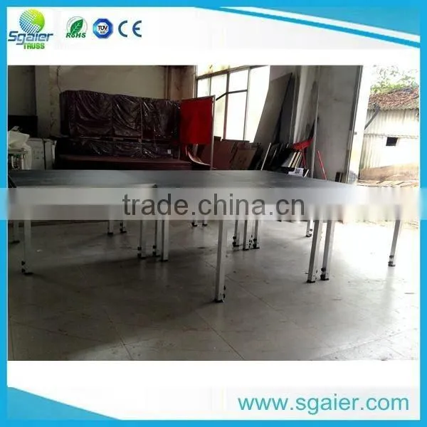 Black stage railing aluminum handrail concert portable stage install