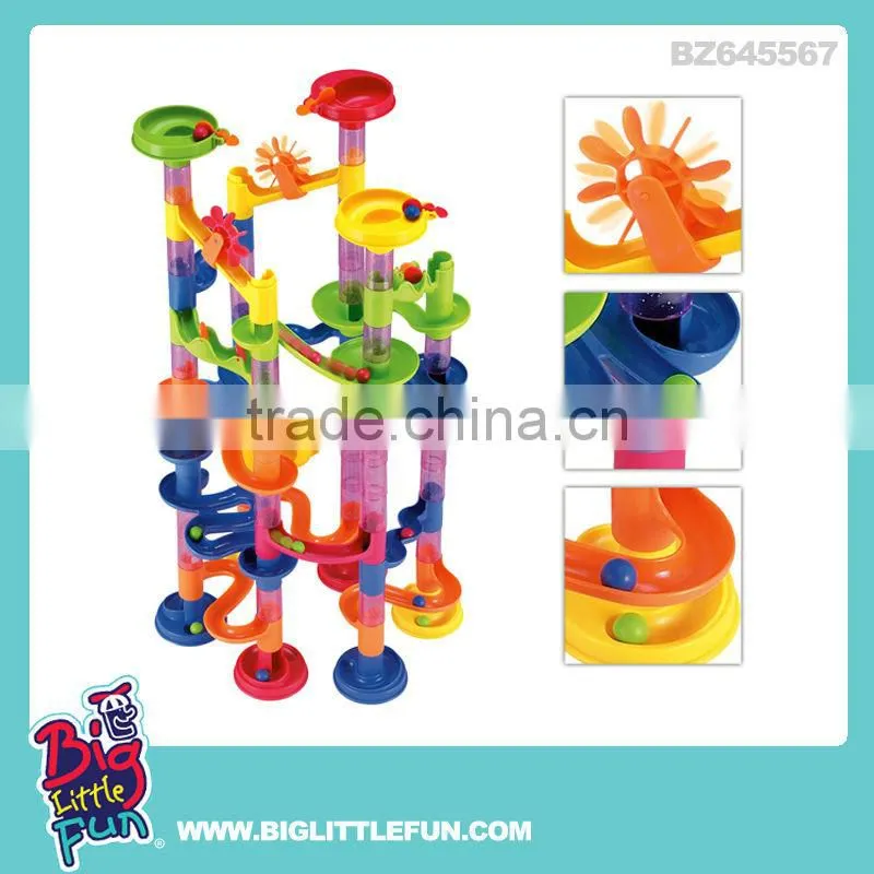 Plastic building blocks toys plastic marbles run construction system
