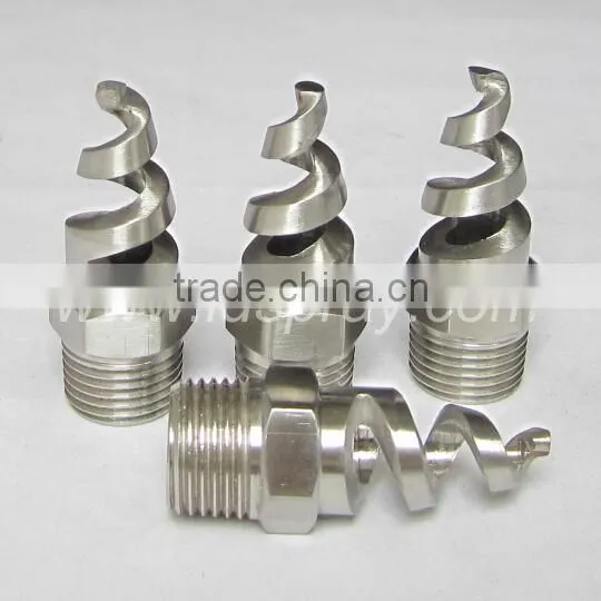 Stainless steel water spiral or corkscrew or pigtail or helix spray nozzles