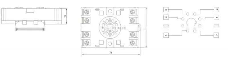 HEIGHT Hot Sale P2CF08 Relay Socket / 8pin Relay Socket/General relay socket with High Quality Factory Price