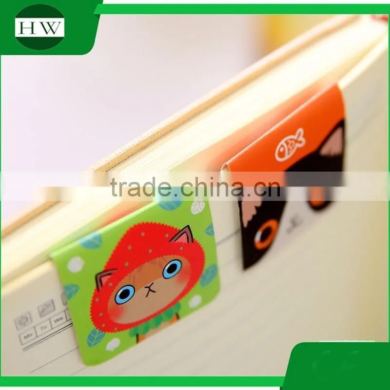 Korea Style Mini cartoon characters paper magnetic bookmark Staionery free sample Promotion Gifts