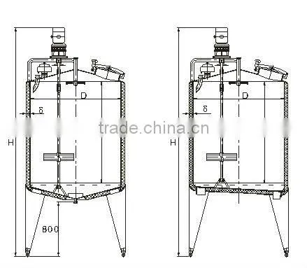 stainless steel single-layer paddle liquid composing tank
