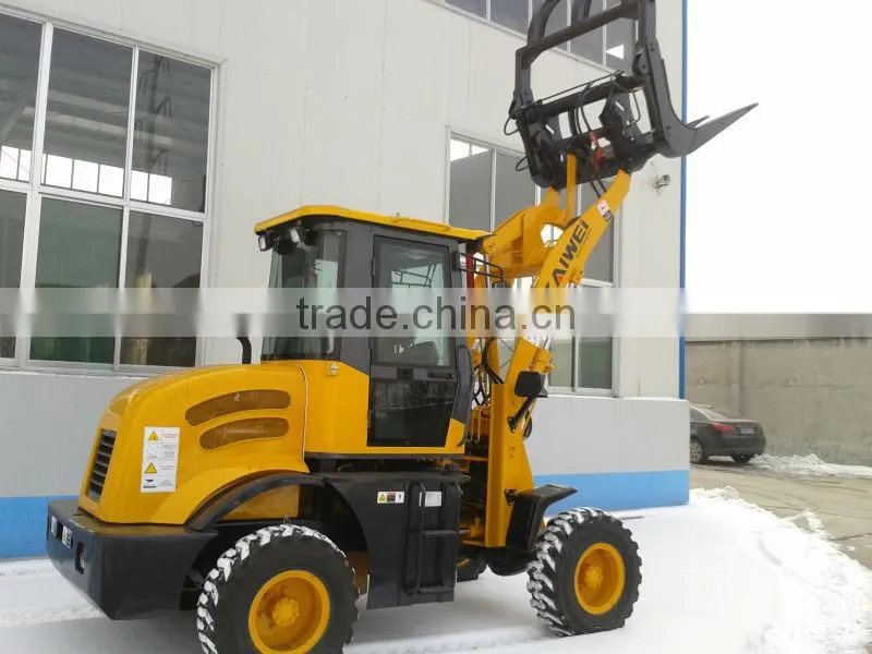hydraulic zl16 front end loader with wood grapple