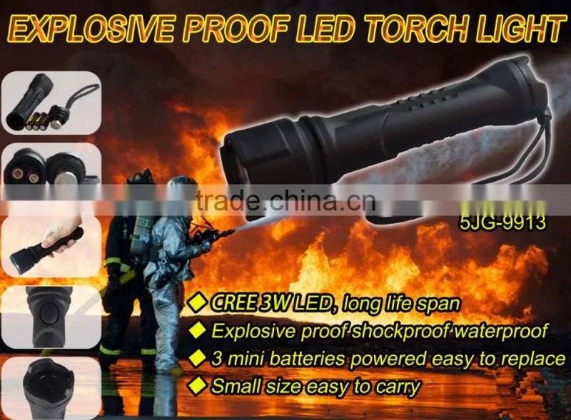 210Lm rechargeable heavy duty torch light cree 3w rechargeable led torch