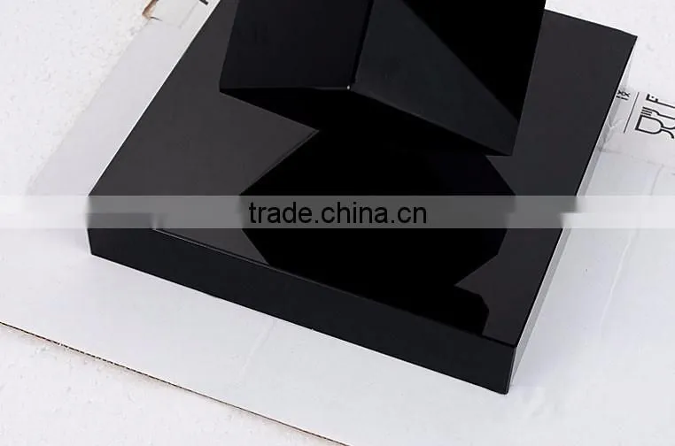 Modern design K9 black crystal table lamp with fabric lampshade