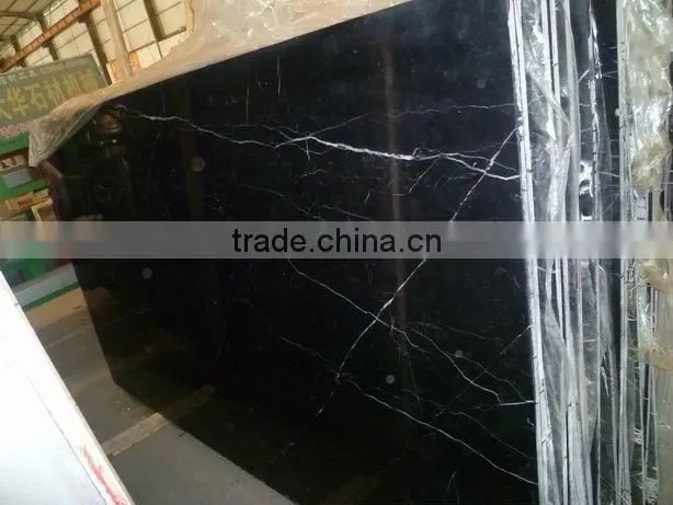 Black nero marquina polished marble slab 2cm