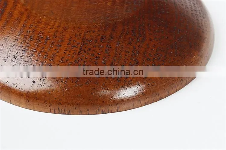 Wholesale Japanese Style Dessert Saucer Wood food plate, Round Wooden Small Dish for Afternoon Tea