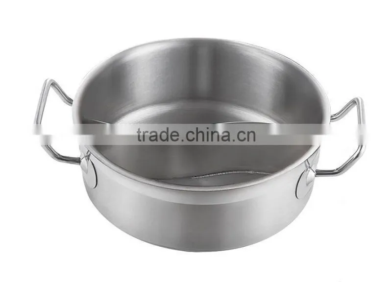 Two Handle Sauce Pan Saucepan Double-Flavoured Cooker Family Restaurant Hotel Usage Shot Body Stainless Steel Soup Pot