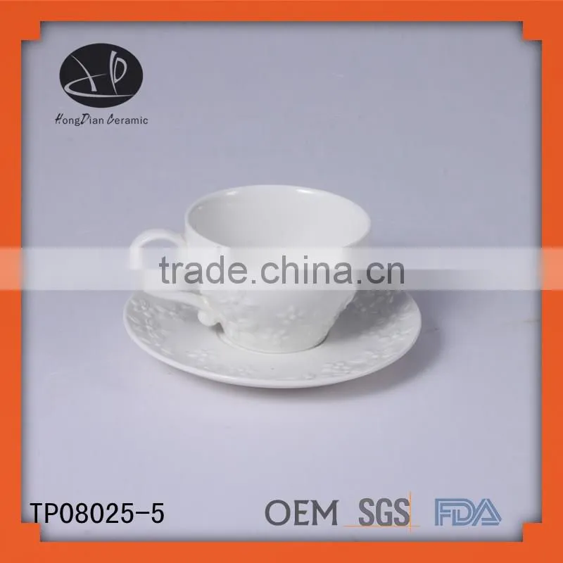 High quality flower design ceramic gift tea set for family, porcelain miniature tea sets