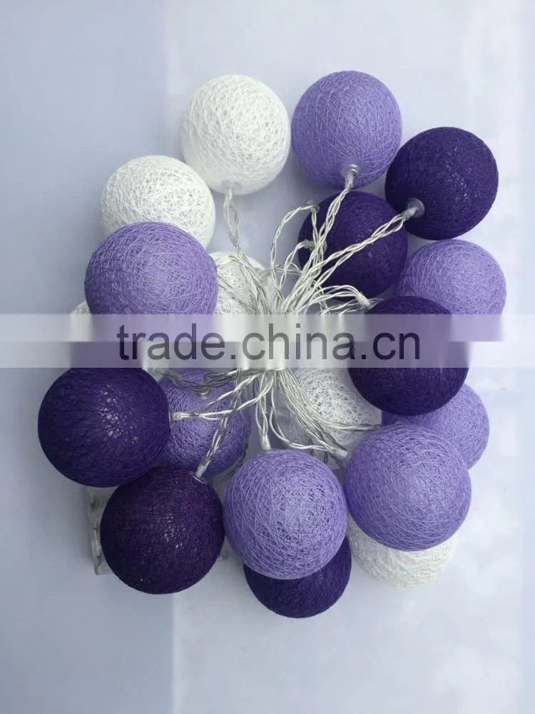 outdoor cotton 6cm ball led string lights 1m 10leds fairy christmas lamp home wedding party