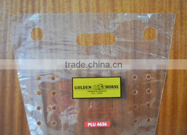 Portable the perforation fruit bag supermarket grape packaging bag