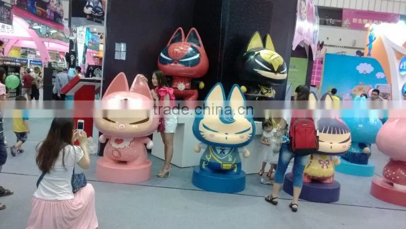 Fiberglass cartoon cat sculpture