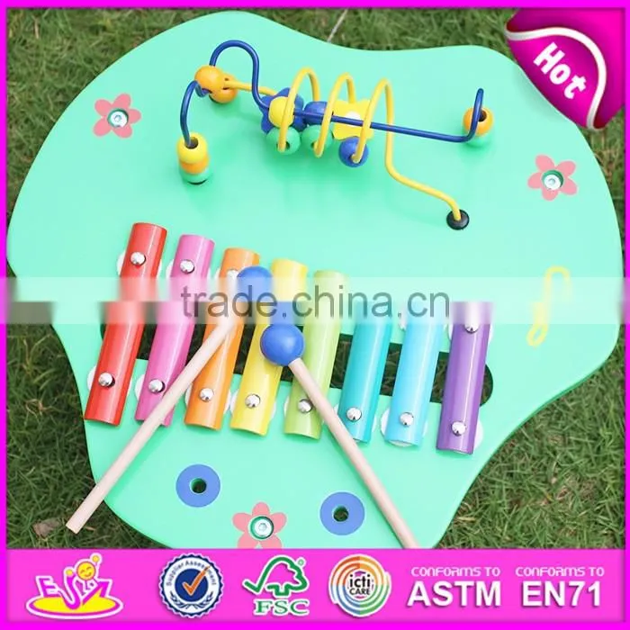Best sale multi-function wooden baby musical toys WJ276448