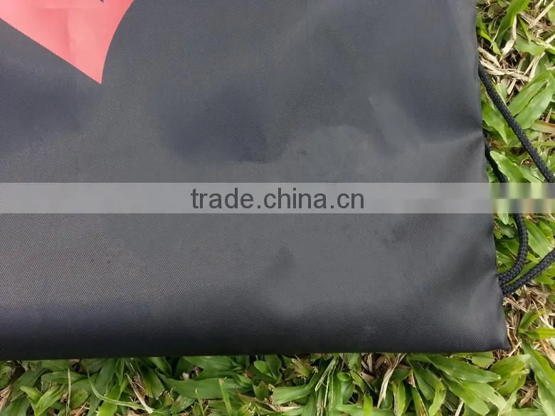 2016 Fashion Promotion Hot Sell Black Sport Drawstring Bag, Polyester Drawstring Bags