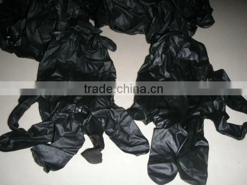 Tattoo Gloves--Powder Free/Black/Natural Latex/100pcs per box