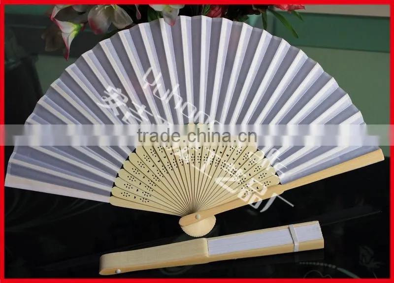 Promotional colorful silk hand fan