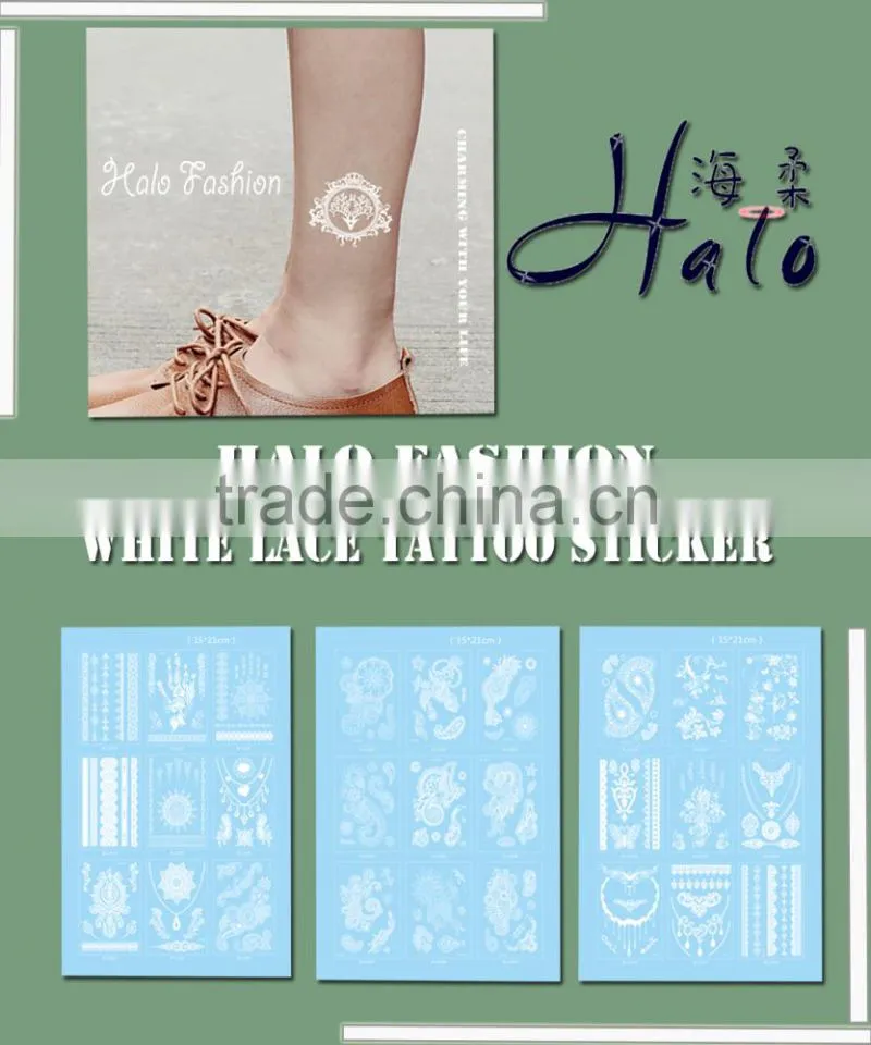 High Quality Body Jewelry White Color Temporary Hand Tattoo Sticker For Men T005-008