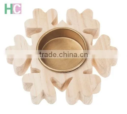2017custom natural wooden candle holder