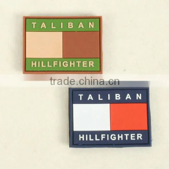 Qingdao direct factory high quality custom 3D soft PVC rubber patches transparent rubber label