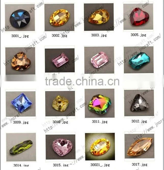 wholesale crystal loose fancy stone jewelry findings components