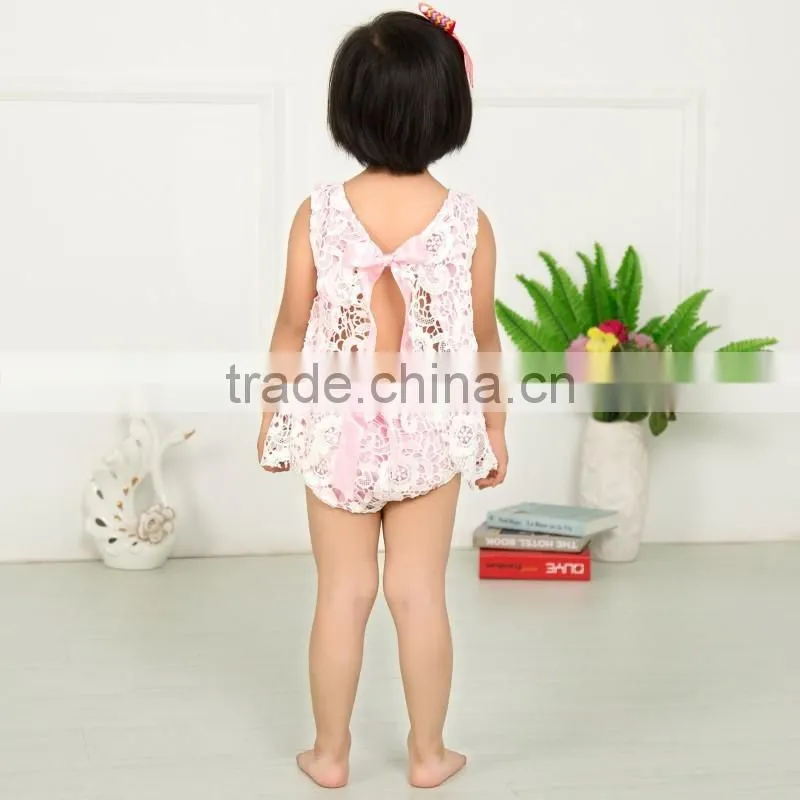 High quality baby girl 2pcs set,100%cotton 2pcs lace set for infant girls