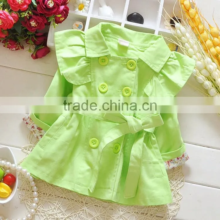 2016 New design baby girl coat clear coat korean girl coat
