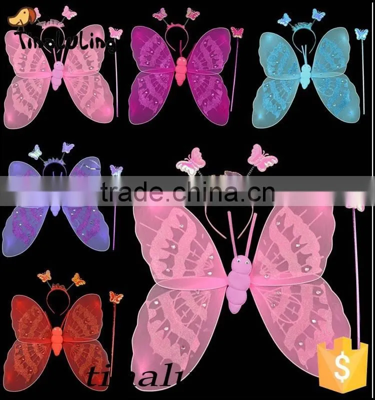 new arrival wholesale girls fairy wings cheap wing sets